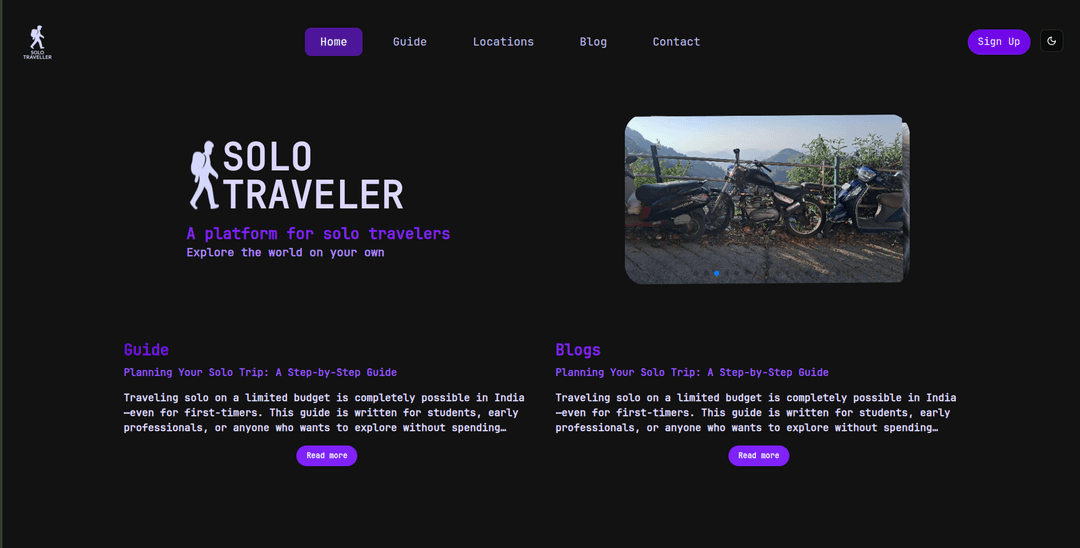 image of SoloTraveller project